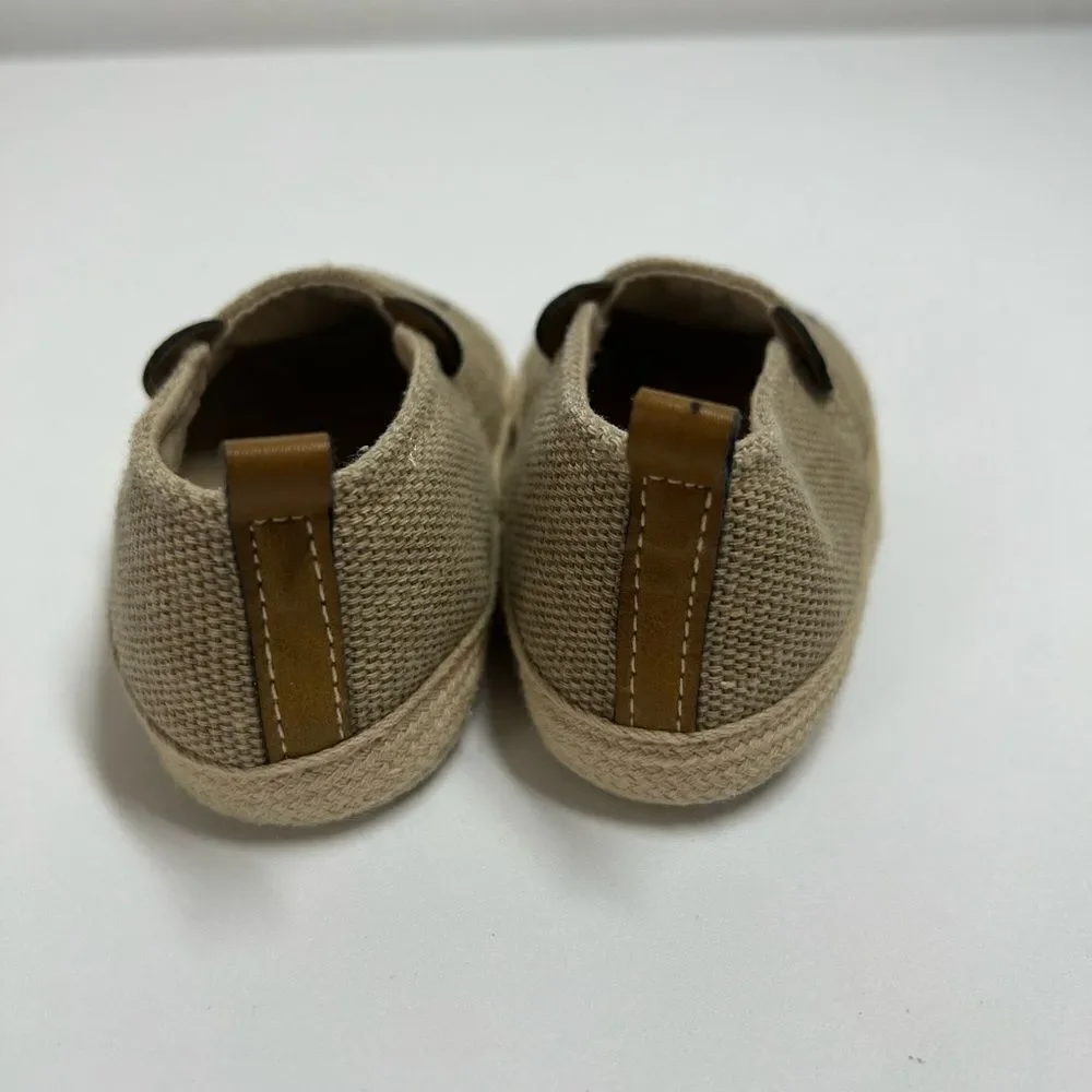 Carter's 3-6 Months Lion Baby Crib Shoes Safari Tan Soft Bottoms